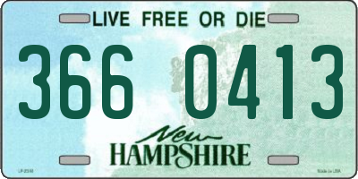 NH license plate 3660413