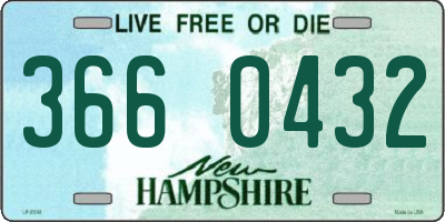 NH license plate 3660432
