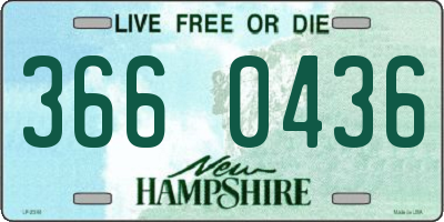 NH license plate 3660436