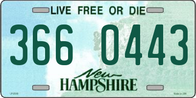 NH license plate 3660443