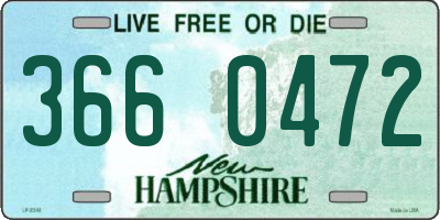 NH license plate 3660472