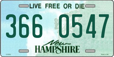 NH license plate 3660547