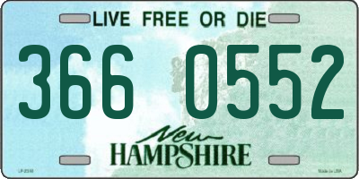 NH license plate 3660552