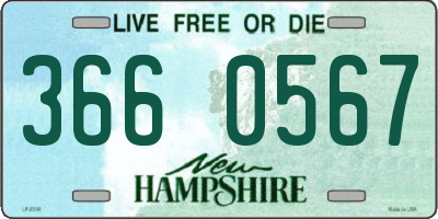 NH license plate 3660567