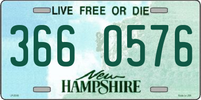 NH license plate 3660576