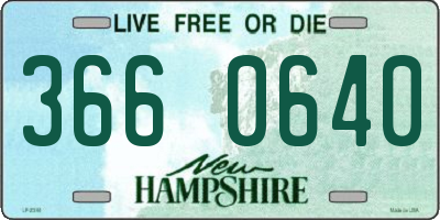 NH license plate 3660640
