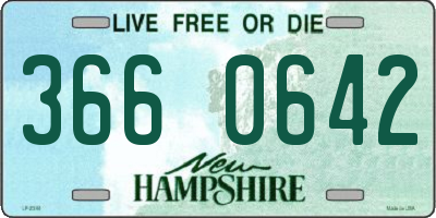NH license plate 3660642