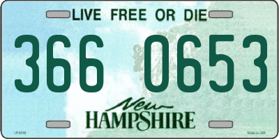 NH license plate 3660653