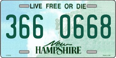 NH license plate 3660668