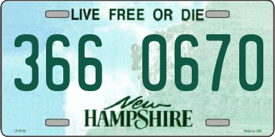 NH license plate 3660670
