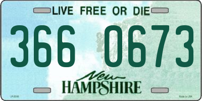 NH license plate 3660673