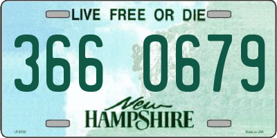 NH license plate 3660679
