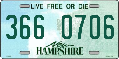 NH license plate 3660706