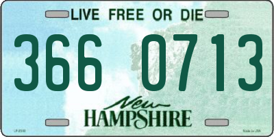 NH license plate 3660713