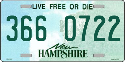 NH license plate 3660722
