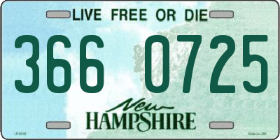 NH license plate 3660725