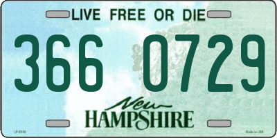 NH license plate 3660729