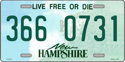 NH license plate 3660731