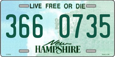 NH license plate 3660735