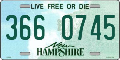 NH license plate 3660745