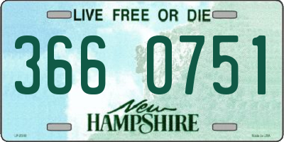 NH license plate 3660751