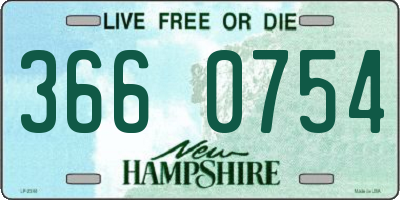 NH license plate 3660754