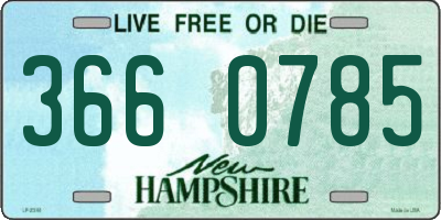 NH license plate 3660785
