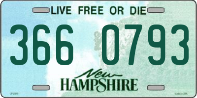 NH license plate 3660793