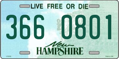 NH license plate 3660801