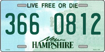 NH license plate 3660812