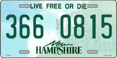 NH license plate 3660815