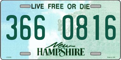 NH license plate 3660816