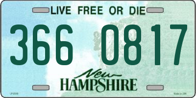 NH license plate 3660817