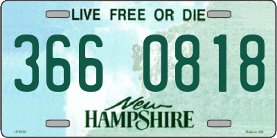 NH license plate 3660818