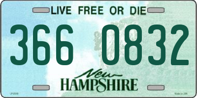 NH license plate 3660832