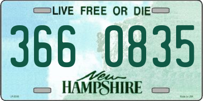 NH license plate 3660835