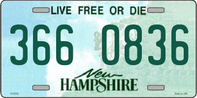 NH license plate 3660836