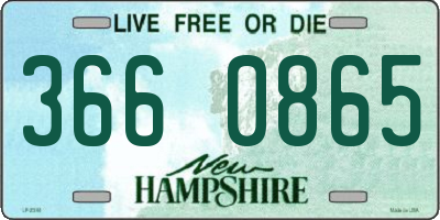NH license plate 3660865