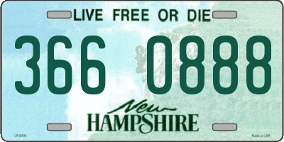 NH license plate 3660888