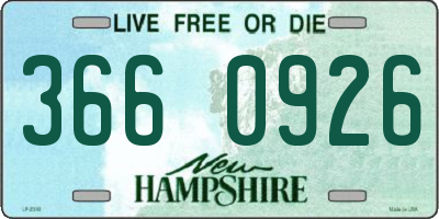 NH license plate 3660926