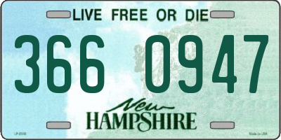 NH license plate 3660947