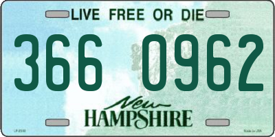 NH license plate 3660962