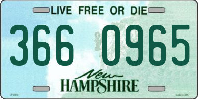 NH license plate 3660965