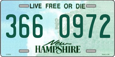 NH license plate 3660972