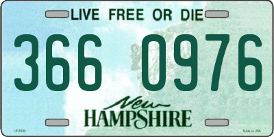 NH license plate 3660976
