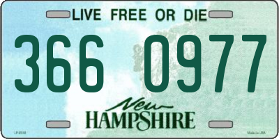NH license plate 3660977