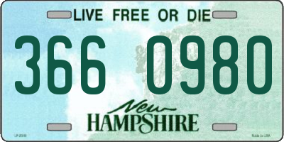 NH license plate 3660980