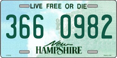 NH license plate 3660982