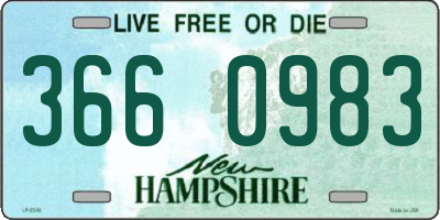 NH license plate 3660983