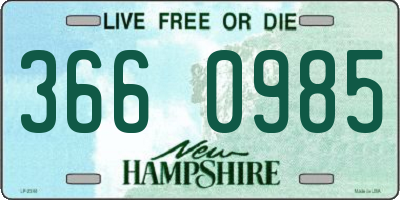 NH license plate 3660985